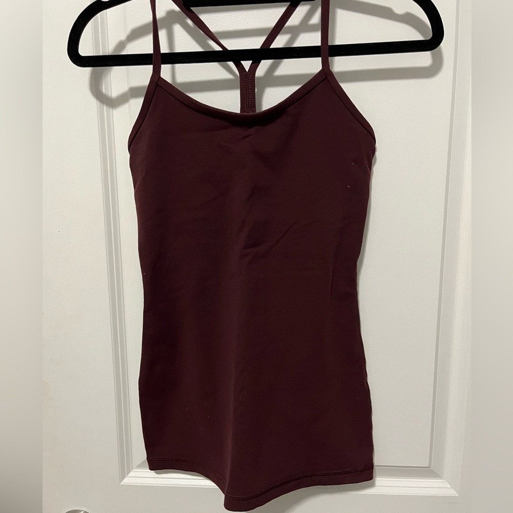 Lulu tank with built in sports bra, size 4